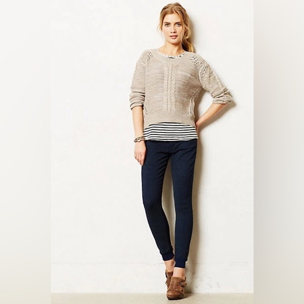 Anthropologie | MOTHER The Trainer Faux Denim Jogger - Isle of the Night Blue 27